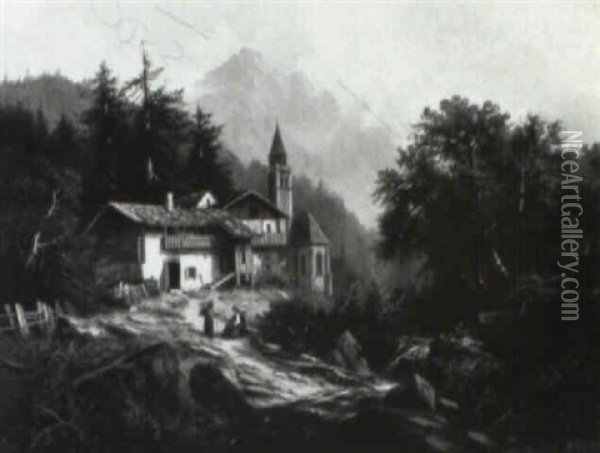 Sommertag In Den Alpen Oil Painting - Albert Rieger