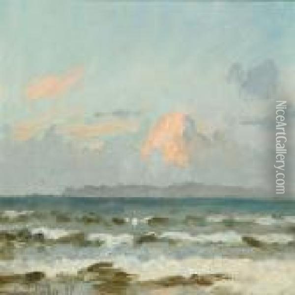 View Over The Ocean Oil Painting - Carl Locher
