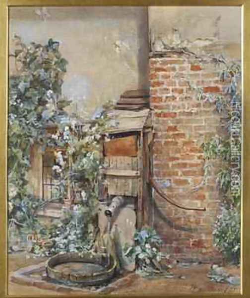 Study of an Old Water Pump 1877 Oil Painting - John Edward Newton