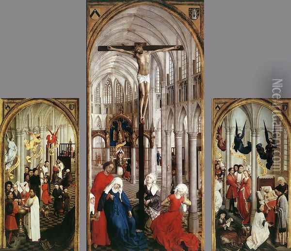 Seven Sacraments Altarpiece 1445-50 Oil Painting - Rogier van der Weyden
