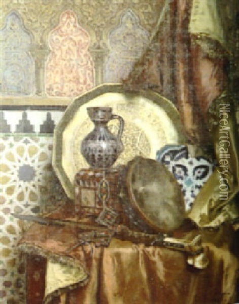 Nature Morte A L'art De L'islam Oil Painting - Rudolf Ernst