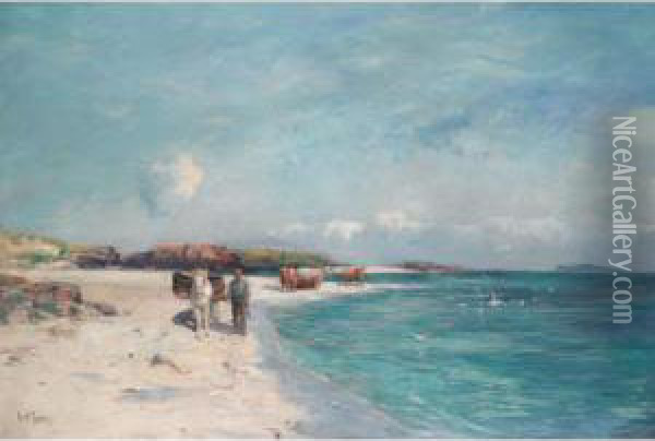 The White Sands Of Iona Oil Painting - John D. Taylor