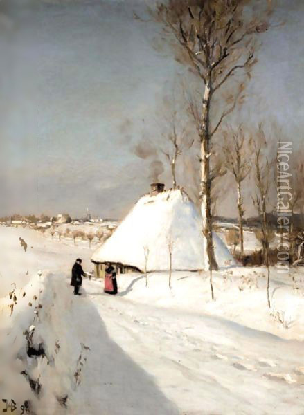 Winter Landscape Oil Painting - Hans Anderson Brendekilde