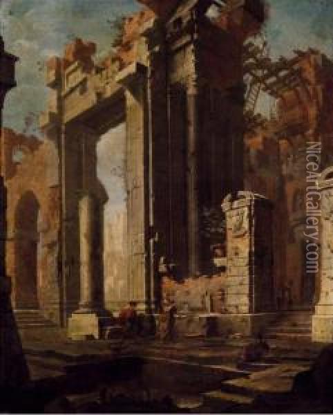 Capricci Architettonici Oil Painting - Pietro Paltronieri Il Mirandolese