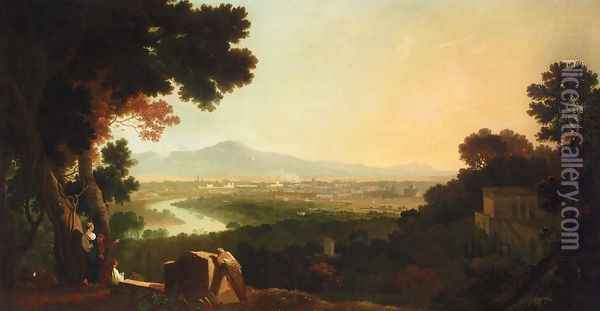 St. Peter's and The Vatican from the Janiculum Oil Painting - Richard Wilson