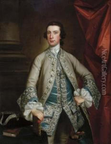 Portrait Of A Gentleman, Said To Be Lord Hill Oil Painting - Thomas Bardwell
