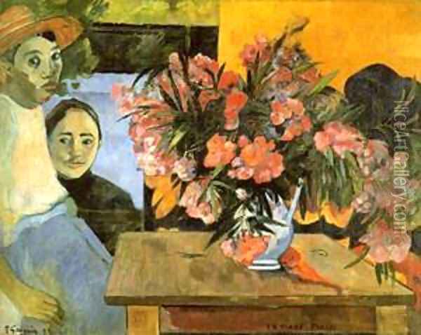 Te Tiare Arani (aka Flowers of France) 1891 Oil Painting - Paul Gauguin