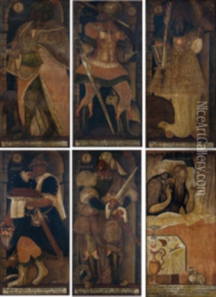 Jacob, Simon, Levi, Nephtali, Gad Et Aser (6 Works) Oil Painting - Niklaus Manuel Deutsch