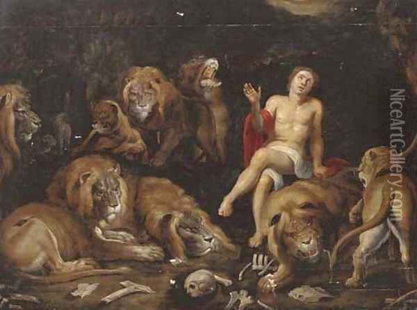 Daniel in the Lions' Den Oil Painting - Sir Peter Paul Rubens