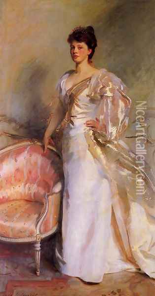Mrs George Swinton Oil Painting - John Singer Sargent