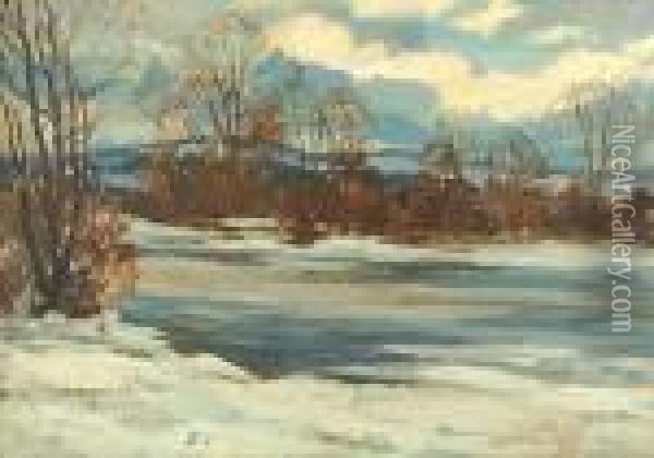 Zimni Krajina Oil Painting - Gustav Macoun