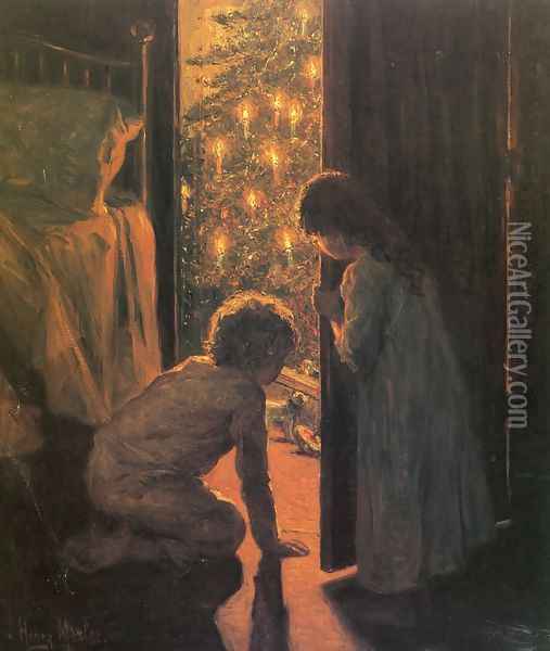 Christmas Morning Oil Painting - Henry Mosler