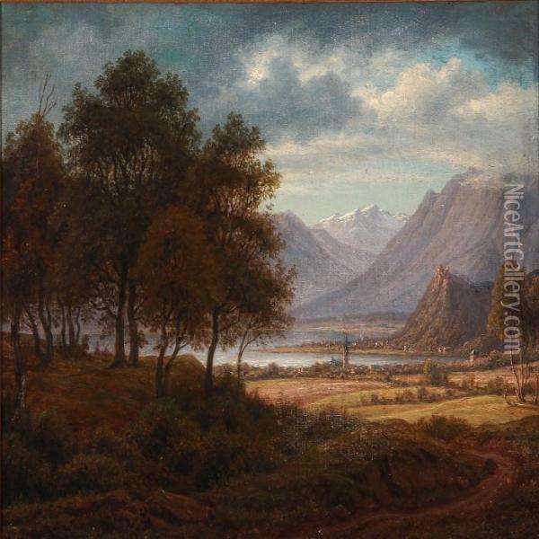 Landscape From Germany Oil Painting - F. C. Kiaerschou