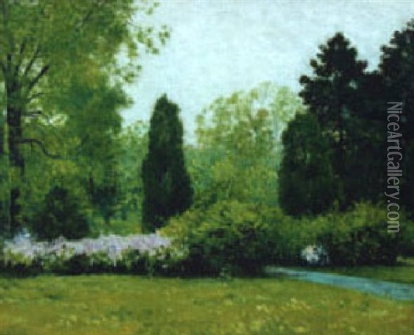 Summer Landscape Oil Painting - William Rowell Derrick