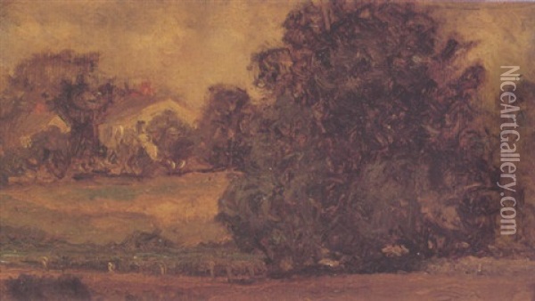 A Connecticut Landscape Oil Painting - Ernest Lawson
