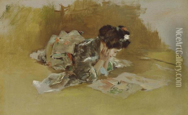 The Picture Book Oil Painting - Robert Frederick Blum