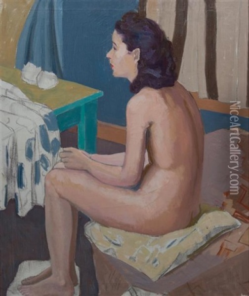Portrait Of A Woman, Sitting Oil Painting - Frederick F. Fursman