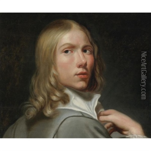 Portrait Of A Young Man Oil Painting - Jacob Oost the Elder