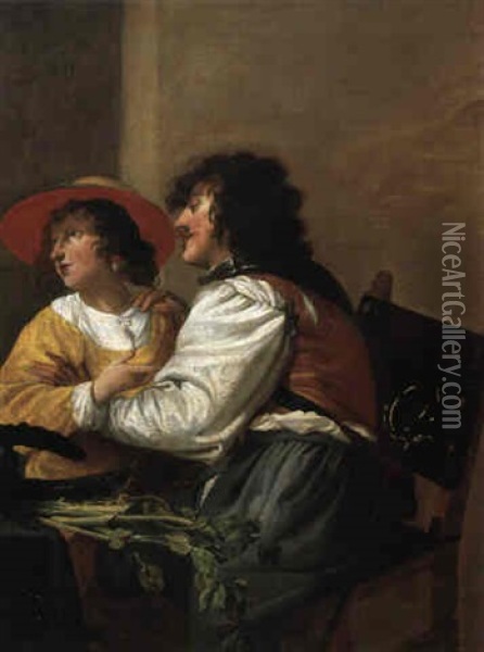 Liebespaar Oil Painting - Theodoor Rombouts