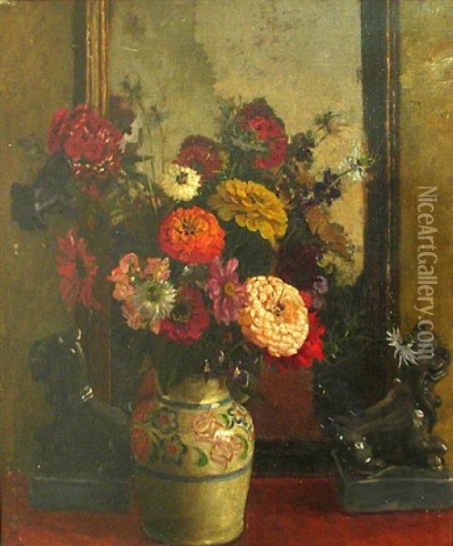 Summer Flowers Oil Painting - Charles Daniel Ward