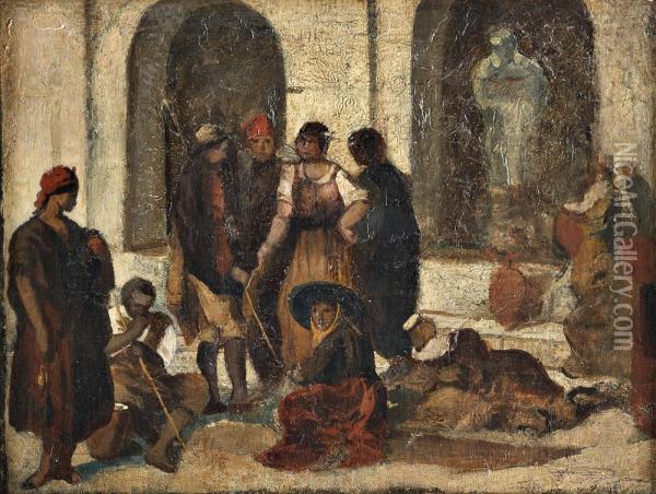 Cena De Costumes Oil Painting - Francisco De Goya y Lucientes