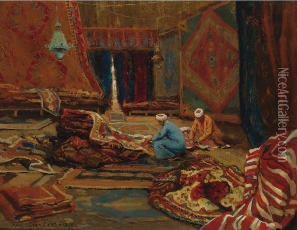 The Rug Makers Oil Painting - Frank Dean
