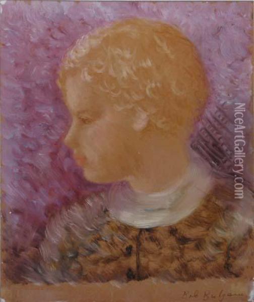 Fetita Blonda Oil Painting - Bob Bulgaru
