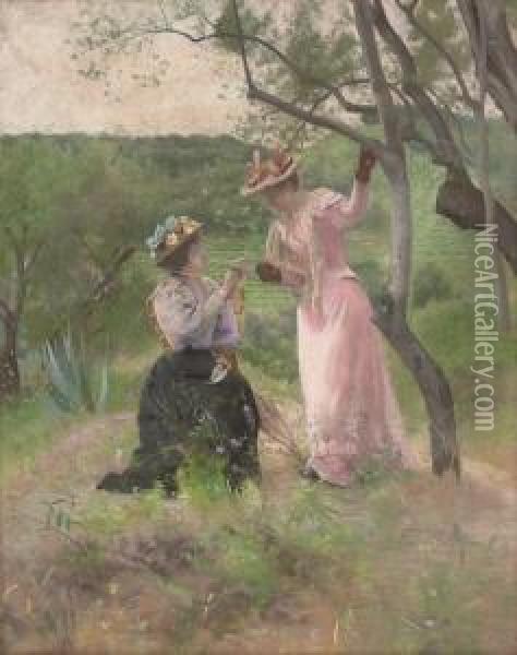 La Lettre Oil Painting - Ferdinand Heilbuth