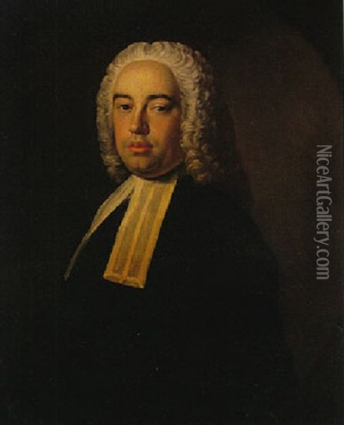 Portrait Of A Cleric Oil Painting - Allan Ramsay