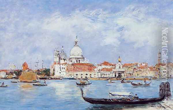 Venice, View from the Grand Canal Oil Painting - Eugene Boudin
