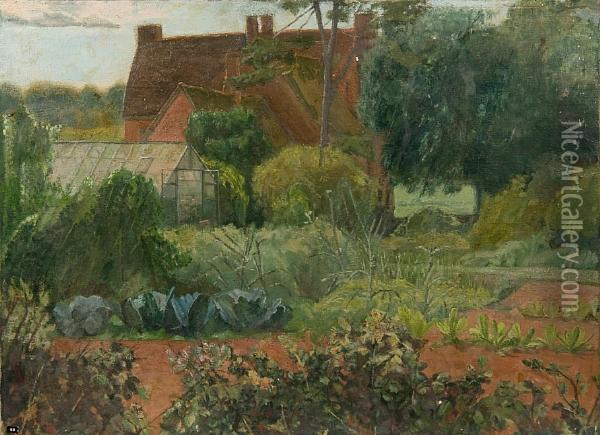 The Garden, Benton End Oil Painting - Allan Brooks