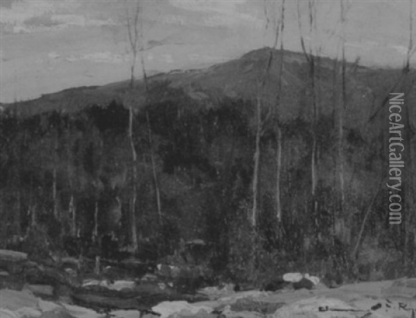 Mt. Monadnock, Late Autumn Oil Painting - Chauncey Foster Ryder