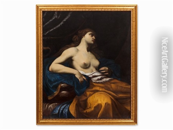The Death Of Cleopatra Oil Painting - Benedetto Gennari the Younger