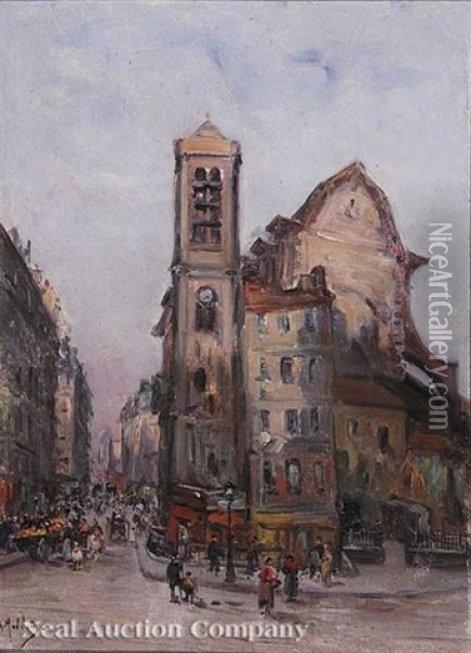 Bell Tower Oil Painting - Gustave Madelain