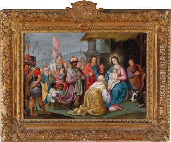 Umkreis Die Anbetung Der Konige Oil Painting - Pieter Lisaert III