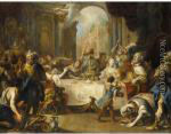 Belshazzar's Feast Oil Painting - Anton Kern