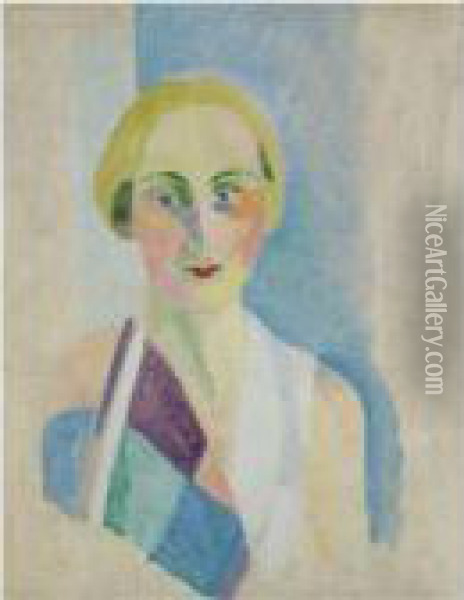 Portrait De Madame Heim Oil Painting - Robert Delaunay
