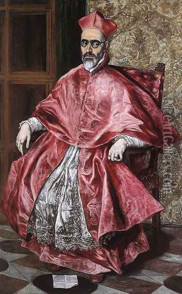 Portrait Of A Cardinal Oil Painting - El Greco (Domenikos Theotokopoulos)