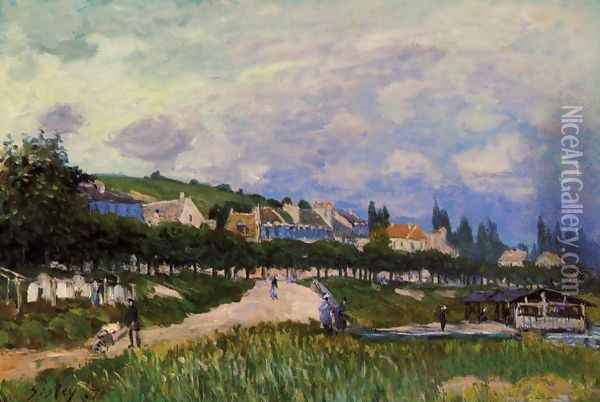 The Laundry Oil Painting - Alfred Sisley