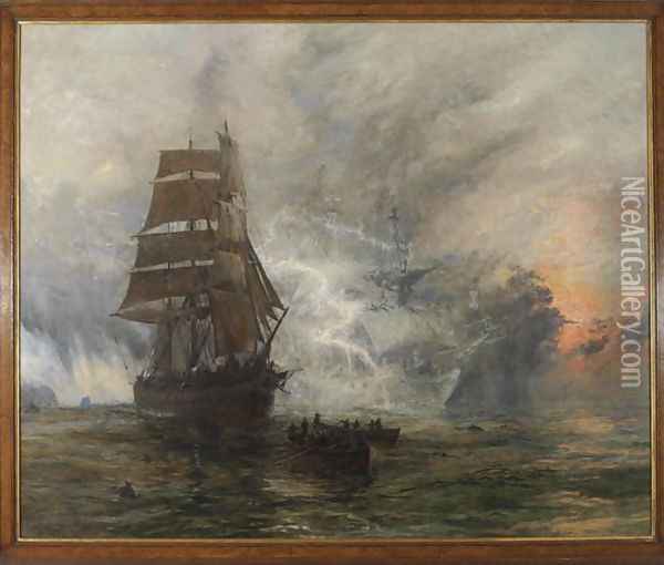 The Phantom Ship Oil Painting - William Lionel Wyllie