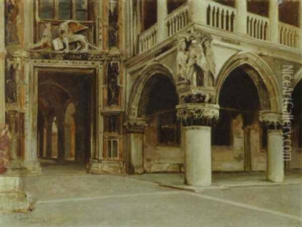 The Doge's Palace Oil Painting - Vincenzo Caprile