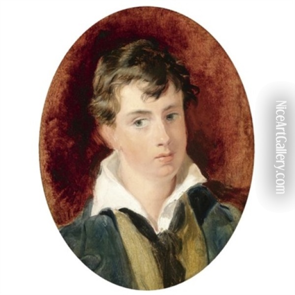 Portrait Of Lord Cosmo Russell (1817-1875) When A Boy Oil Painting - Sir Edwin Henry Landseer