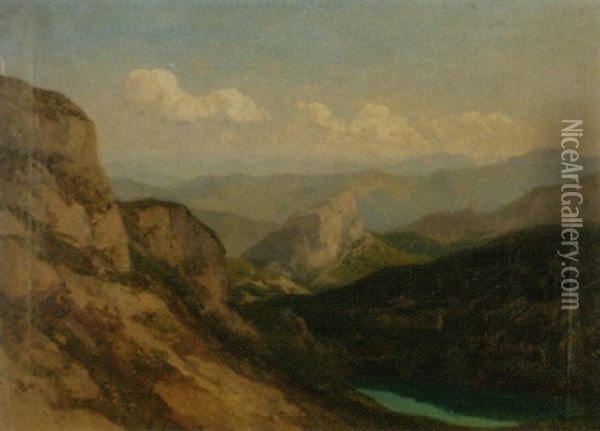 Bergsee Auf Glattalp Oil Painting - Jost Muheim