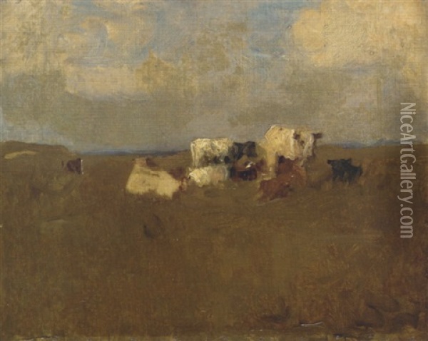 Sketch Of Cows Oil Painting - Walter Frederick Osborne