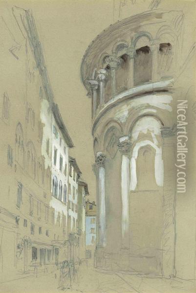 Apse At The East-end Of The Cathedral Of San Martino, Lucca Oil Painting - John Ruskin