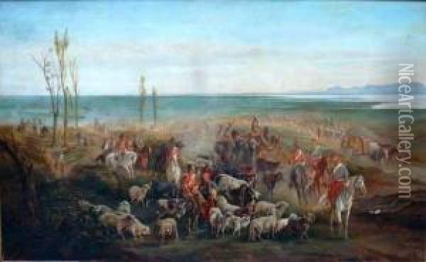 Scene De La Guerre De Crimee Oil Painting - Jules Van Imschoot