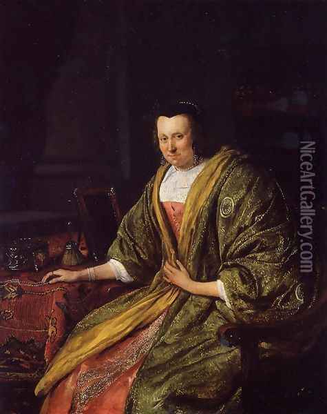 Portrait of Geertruy Gael, Second Wife of Gerrit Gerritsz Schouten Oil Painting - Jan Steen