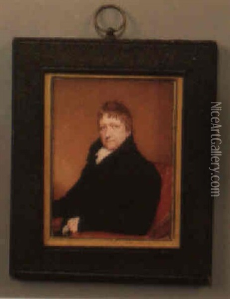Portrait Of The Reverend Philip Fletcher Oil Painting - William John (Sir) Newton