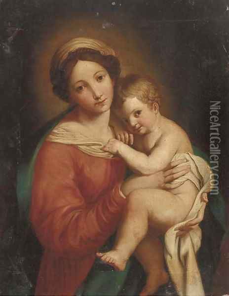 Madonna and Child Oil Painting - Italian School