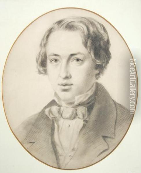 Alfred Harmsworth Senior, Aged About 18 Oil Painting - Marie Ellen Seymour Lucas